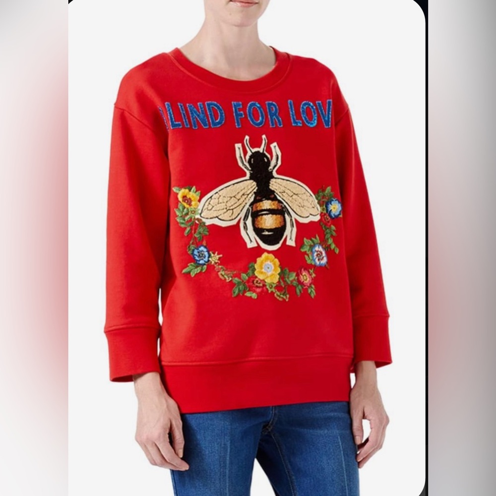 Gucci  blind for love red sweater size M